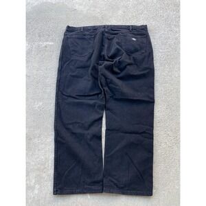 Baggy Dickies Jeans Mens 50x32 Black Dark Wash Straight Leg Denim Work Pants Wid